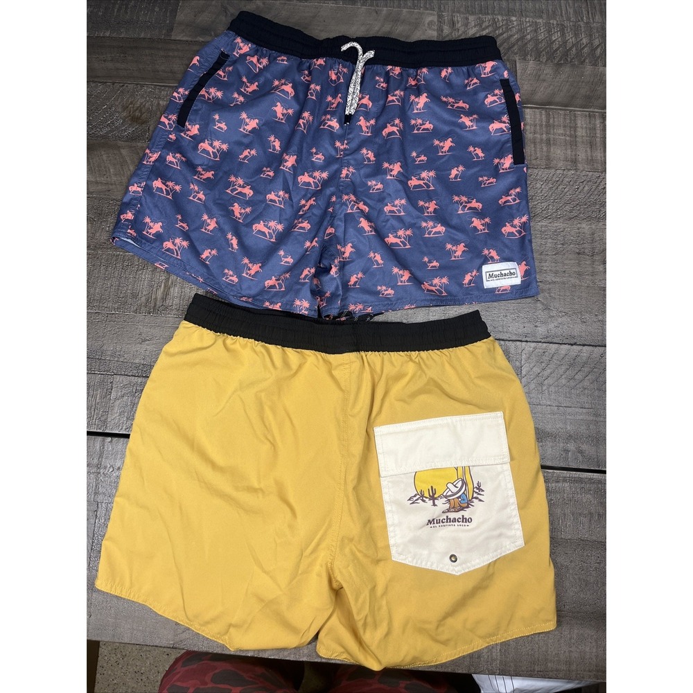 Lot Of 2 Muchacho Surf Board Shorts By Jacks‎ Surfboards Country Western 5" 32